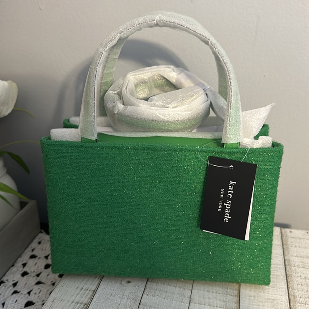 Nwt Kate spade small fabric Sam icon astroturf golf crossbody bag - Picture 4 of 10